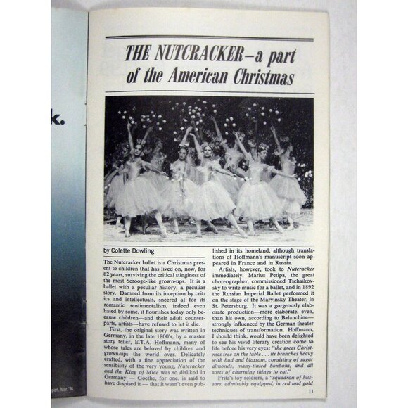 Nutcracker New York City Ballet 1974 Show Program 61st Season - Picture 5 of 6